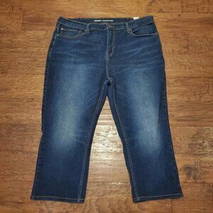 Old Navy Cropped Capri Jeans Straight Leg 40 x 22 HEMMED
